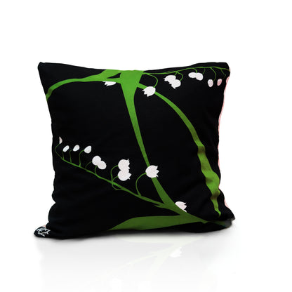 Rare Vintage Elegant Christian Dior Lily of the Valley Designer Silk Pillow | Chic Floral Decor | 20" x 20" x 8"