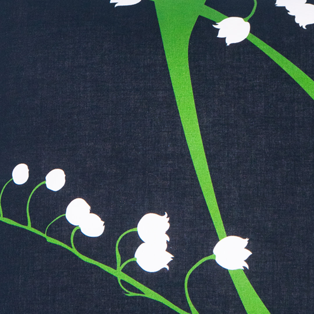Rare Vintage Elegant Christian Dior Lily of the Valley Designer Silk Pillow | Chic Floral Decor | 20" x 20" x 8"