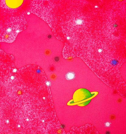 Rare Vintage Stellar Hermès La Voie Lactee Cosmic Silk Pillow | Luxury Space-Inspired Decor | 36" x 36" x 8"
