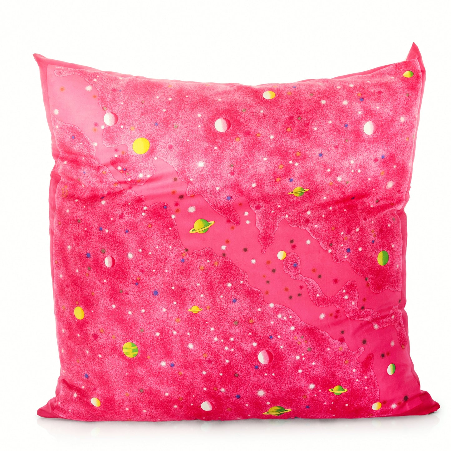 Rare Vintage Stellar Hermès La Voie Lactee Cosmic Silk Pillow | Luxury Space-Inspired Decor | 36" x 36" x 8"