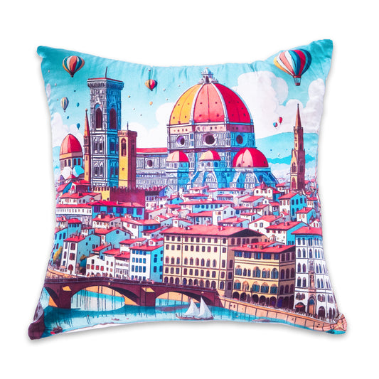 Luxury Designer Silk Pillow | PASSTING Collection | Handcrafted Home Décor | 24" x 24" x 8"